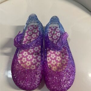 Source Unknown Sparkly Purple Kids Dress Shoes